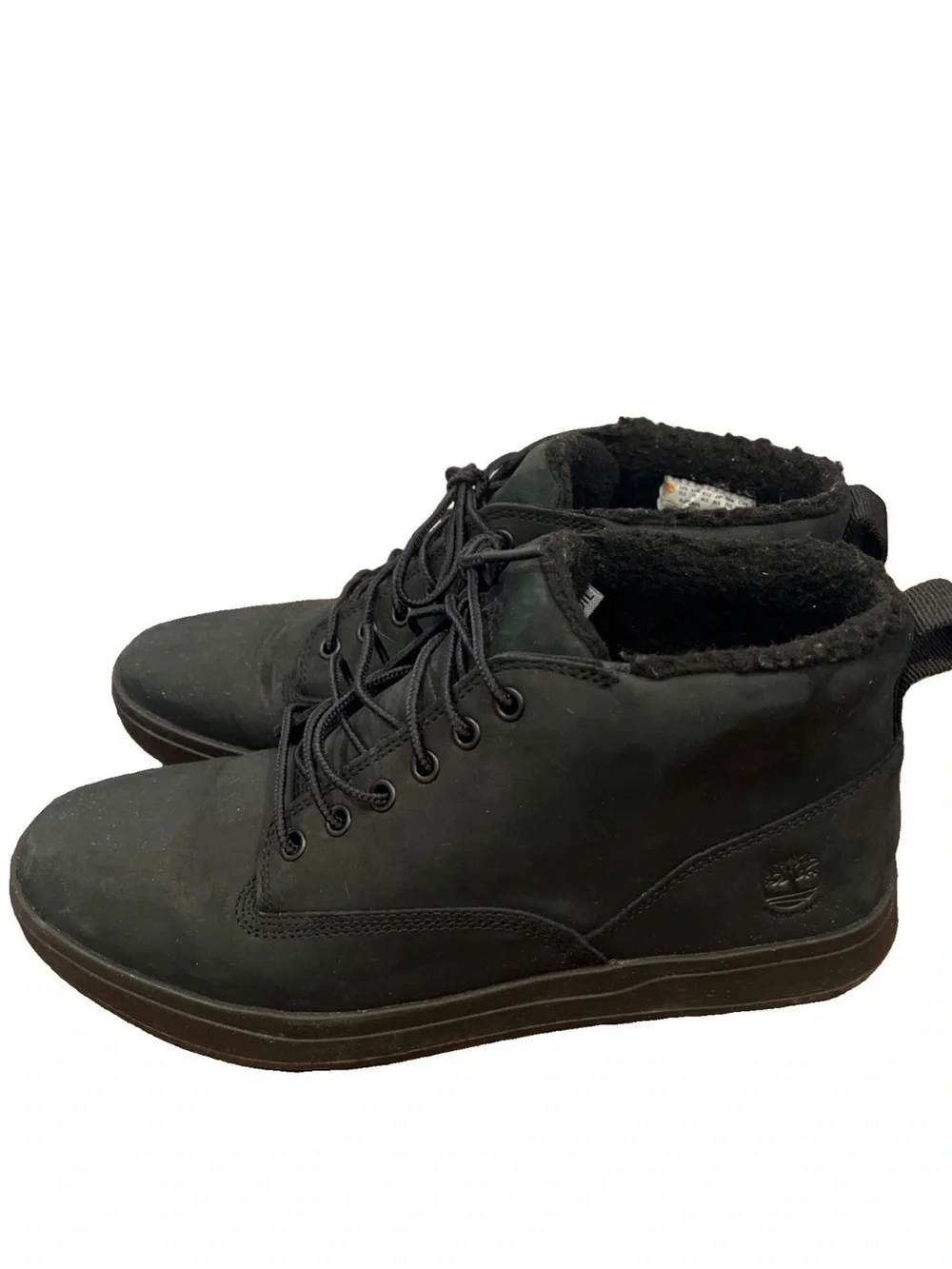 Timberland Men's Black Lace-Up Nubuck Ankle Boots